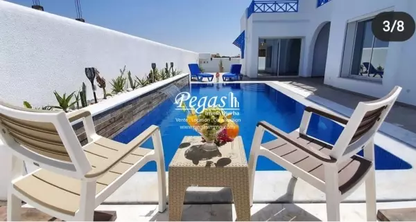 photo bien Maison avec piscine à louer à Djerba